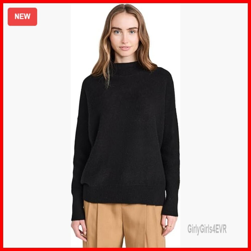 Boiled Wool Funnel Neck Pullover Sweater Size S